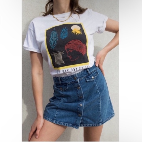 Urban Outfitters BDG Denim Snap Button Front Pockets Mini Skirt NWT Size Small - Picture 1 of 5